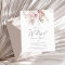 Dusty Rose Ivory Floral Budget Wedding Invitation