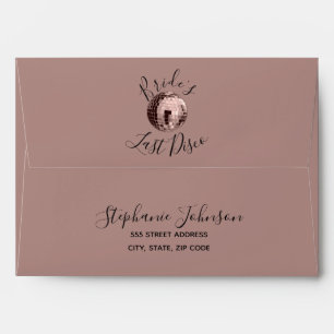 Dusty Rose Last Disco Bachelorette Weekend Envelope