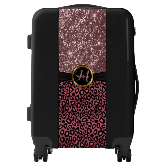 leopard skin suitcase