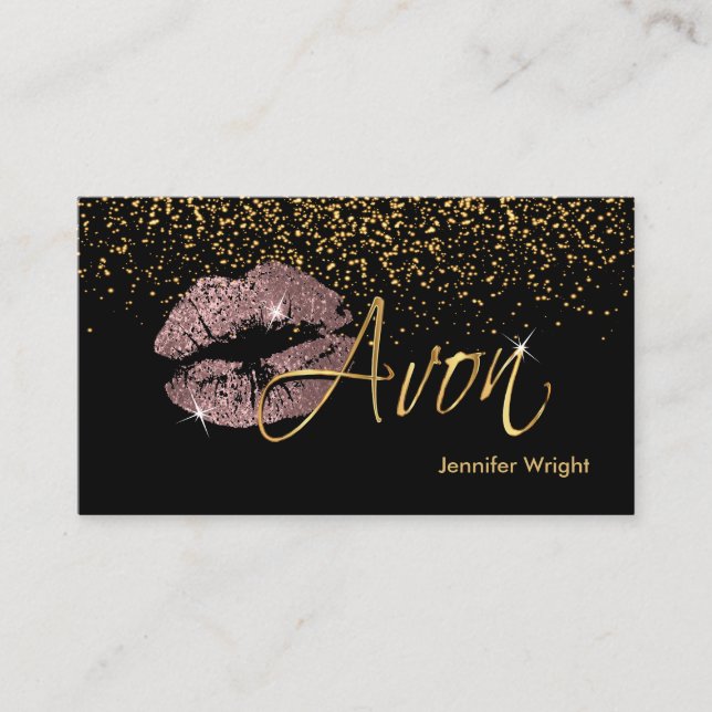 Dusty Rose Lips 2  Business Card (Front)