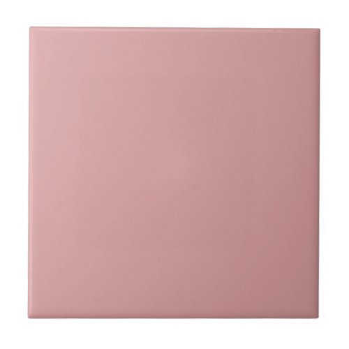 Dusty Rose Magenta __ Soft Pink Solid Color Ceramic Tile