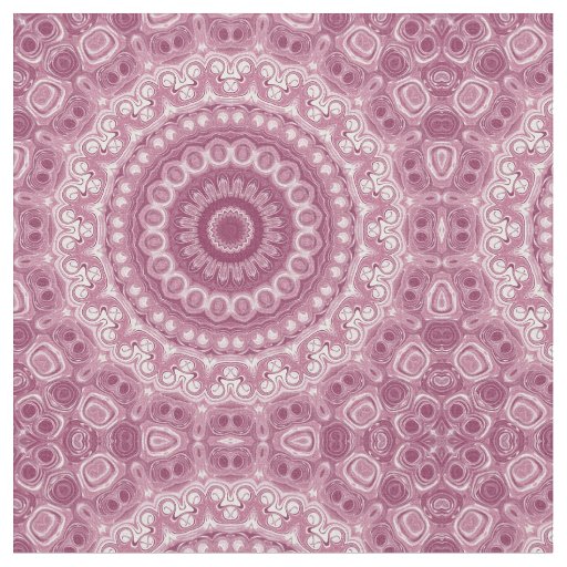 Dusty Rose Mandala Pattern Design Fabric