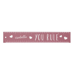 Dusty Rose Mauve | You Rule Personalized Ruler