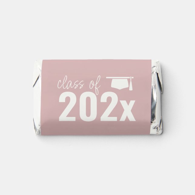 Dusty Rose Mini Chocolate Graduation Party Favor (Front)
