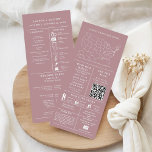 Dusty rose Minimalist Wedding Infographic Program<br><div class="desc">Add a touch of elegance and organization to your wedding day with our beautifully designed Wedding Program Infographic. This modern and stylish infographic outlines all the essential details of your big day in a clear, easy-to-read format that guests will love. Featuring icons and visuals to represent key moments like the...</div>