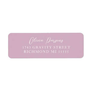 Dusty Rose Modern Elegantly Scripted AddressLabel Label