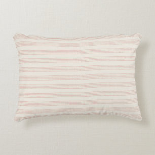 Dusty Rose Modern Minimalist Stripe Boho  Accent Pillow