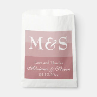 Dusty Rose Modern Script Favor Bag