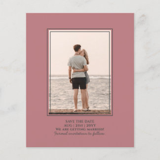 Dusty Rose Monochrome Wedding Flyer