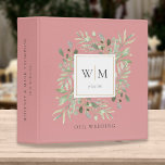 Dusty Rose Monogram Greenery Wedding Photo Album  3 Ring Binder<br><div class="desc">Botanical watercolor greenery monogram initials dusty rose wedding photo binder. Personalize with your monogram initials,  special date,  and name to create a beautiful elegant binder that is unique to you. Designed by Thisisnotme©</div>