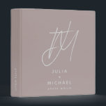 Dusty Rose Monogram Photo Album Binder<br><div class="desc">Preserve your precious memories with this modern and minimalist dusty rose photo album binder featuring a unique brush script 2 initial monogram with the couple's name and "photo album" text below in a light gray modern sans serif font. Customize the spine text to create a personalized and elegant keepsake. Perfect...</div>