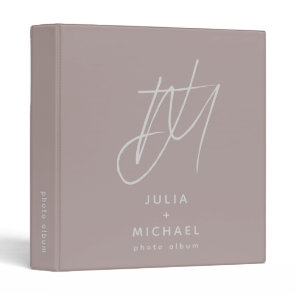 Dusty Rose Monogram Photo Album Binder