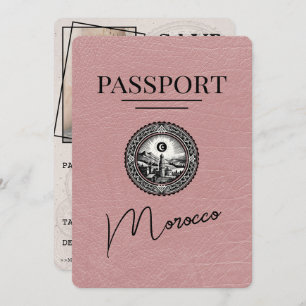 Dusty Rose Morocco Passport Save The Date