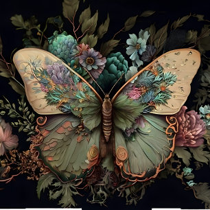 Dusty Rose Moth Tissue Paper