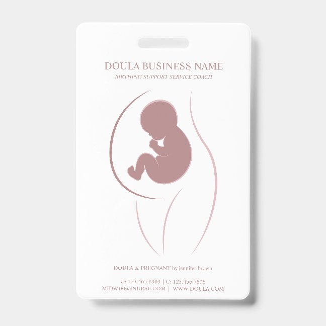 Dusty Rose Mother Baby Branding Badge