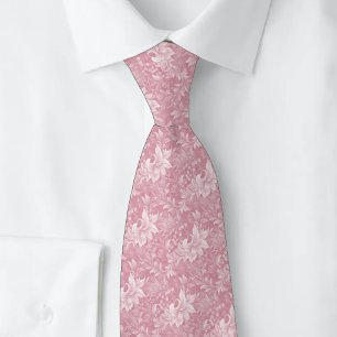 Dusty Rose Ornate Botanical Neck Tie