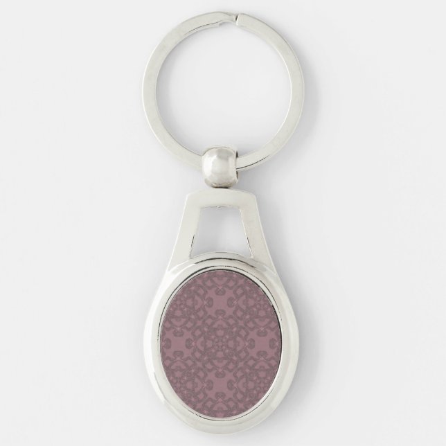 Dusty rose pattern keychain (Front)