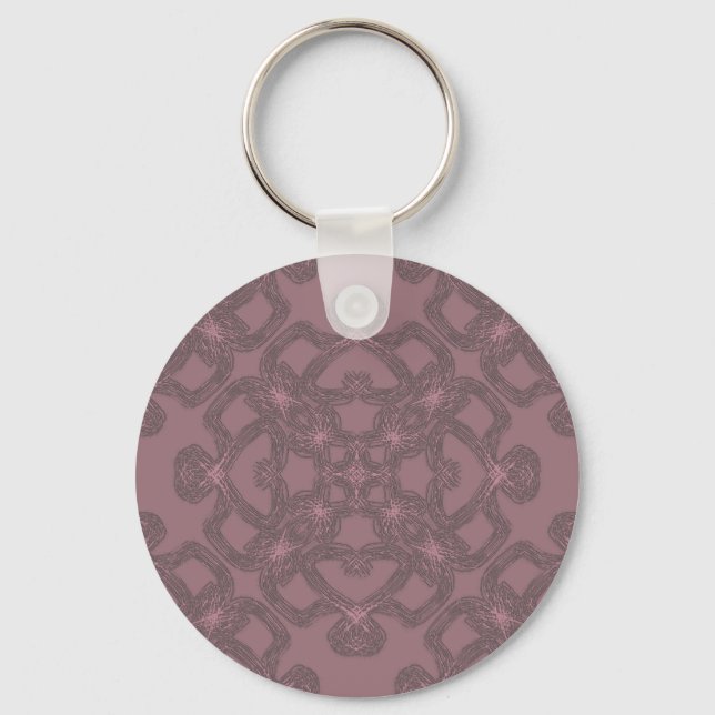 Dusty rose pattern keychain (Front)