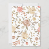 Dusty Rose Peach Cream Floral Bridal Shower Invitation | Zazzle