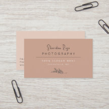 Dusty Rose Personalized Botanical Business Card