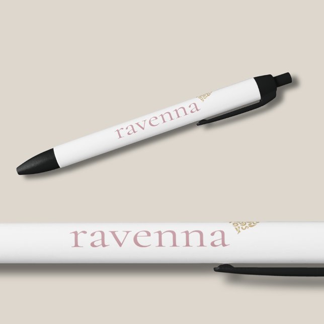 Dusty Rose Personalized Name Gold Leopard Heart Pen (Creator Uploaded)