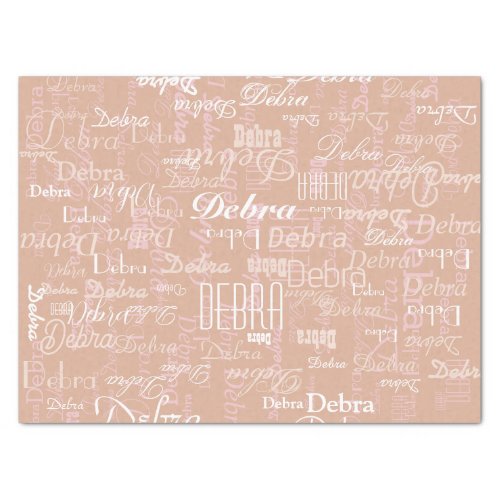 Dusty Rose Personalized Name  Tissue Paper