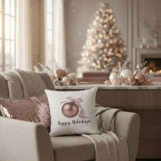 Dusty Rose Pillow | Holiday decor