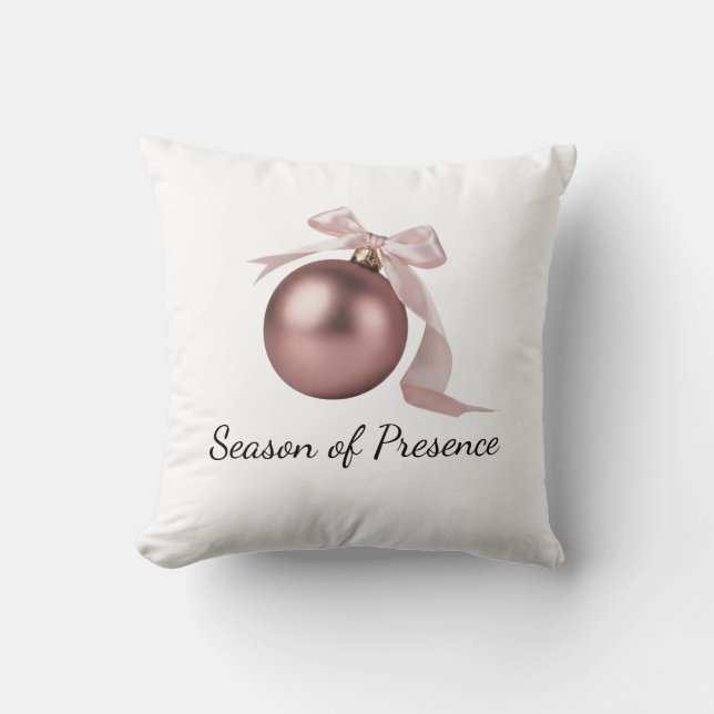 Dusty Rose Pillow | Holiday decor (Front)
