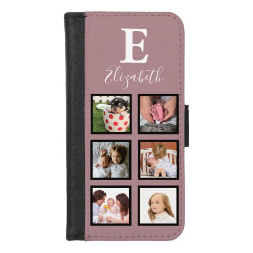 Dusty Rose Pink 6 Photos  Name iPhone 87 Wallet Case