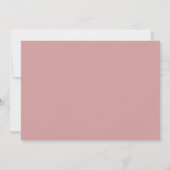 Dusty Rose Pink And Gold Script Graduation Party Invitation (Back)