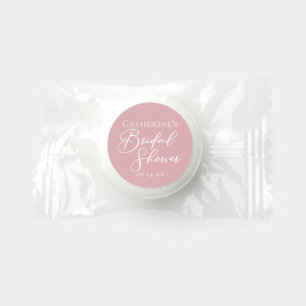 Dusty Rose Pink Bridal Shower Personalized Life Saver® Mints