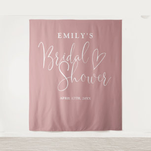 Dusty Rose Pink Bridal Shower Photo Backdrop