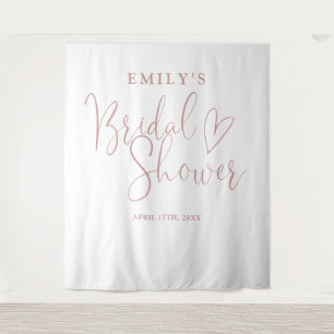 Dusty Rose Pink Bridal Shower Photo Backdrop