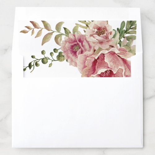 Dusty rose pink cactus flowers succulent wedding  envelope liner