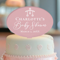 Dusty Rose Pink Chic Personalized Baby Shower