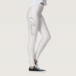 Dusty rose pink engagement bride to be leg leggings
