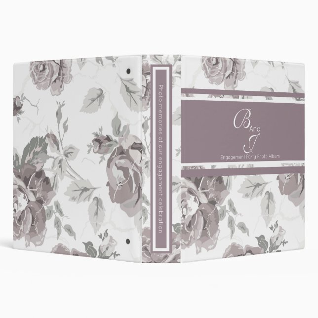 Dusty rose pink engagement photo book 3 ri 3 ring binder (Background)