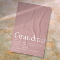 Dusty Rose Pink Grandma Granny Definition  Kitchen Towel