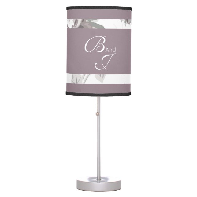 Dusty rose pink table lamp (Front)