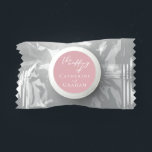 Dusty Rose Pink Wedding Personalized Life Saver® Mints<br><div class="desc">This dusty rose pink wedding mint features delicate white typography for a romantic afternoon ceremony for a feminine bride who likes soft colors and minimal script design. Soft pastel pink candy favors.</div>