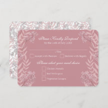Dusty Rose Pink Wedding Vintage Botanical