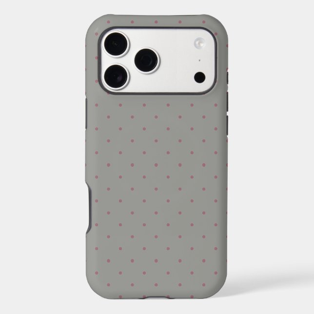 Dusty Rose Polka Dot Case-Mate iPhone Case (Back)