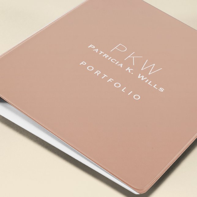 Dusty Rose Portfolio Binder (simple and modern)