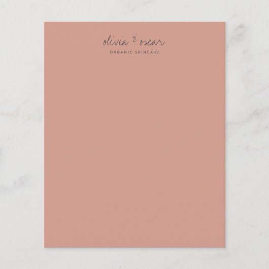 Dusty Rose Script Minimalist Business Stationery (Front)