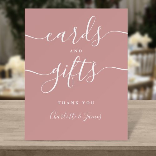 Dusty Rose Signature Script Cards And Gifts Sign
