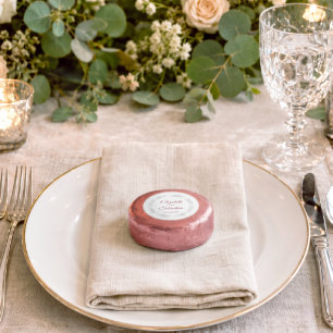 Dusty Rose & Silver Elegant Couples' Names Wedding Dipped Oreo Cookie Favors
