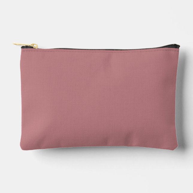 Dusty Rose Solid Color Accessory Pouch (Front)