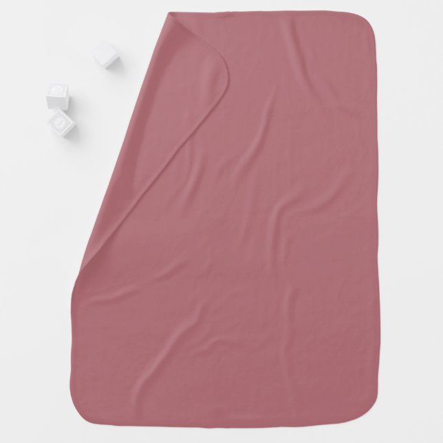 Dusty Rose Solid Color  Baby Blanket (In Situ)