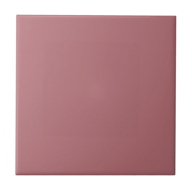Dusty Rose Solid Color  Ceramic Tile (Front)
