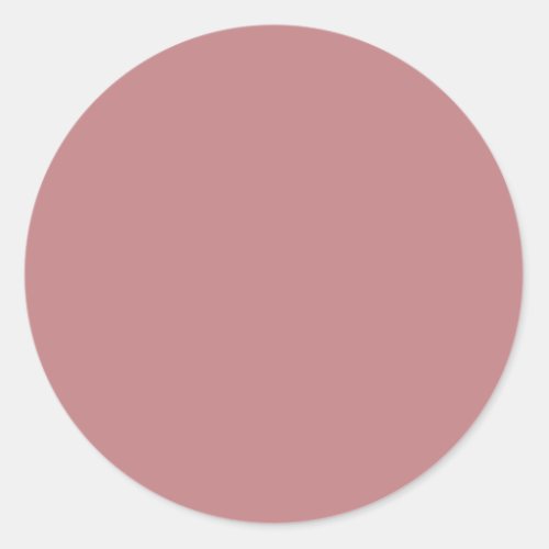 Dusty Rose Solid Color Classic Round Sticker